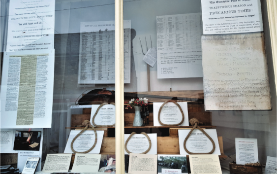 The Littleport Riots: A Moving Exhibition in Adams Heritage Centre Window